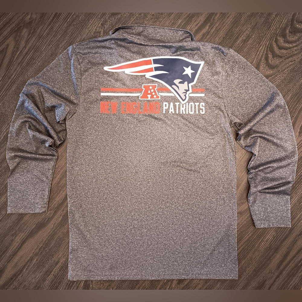 NFL New England Patriots Unisex Long Sleeve Quarter Zip Shirt Size Small
